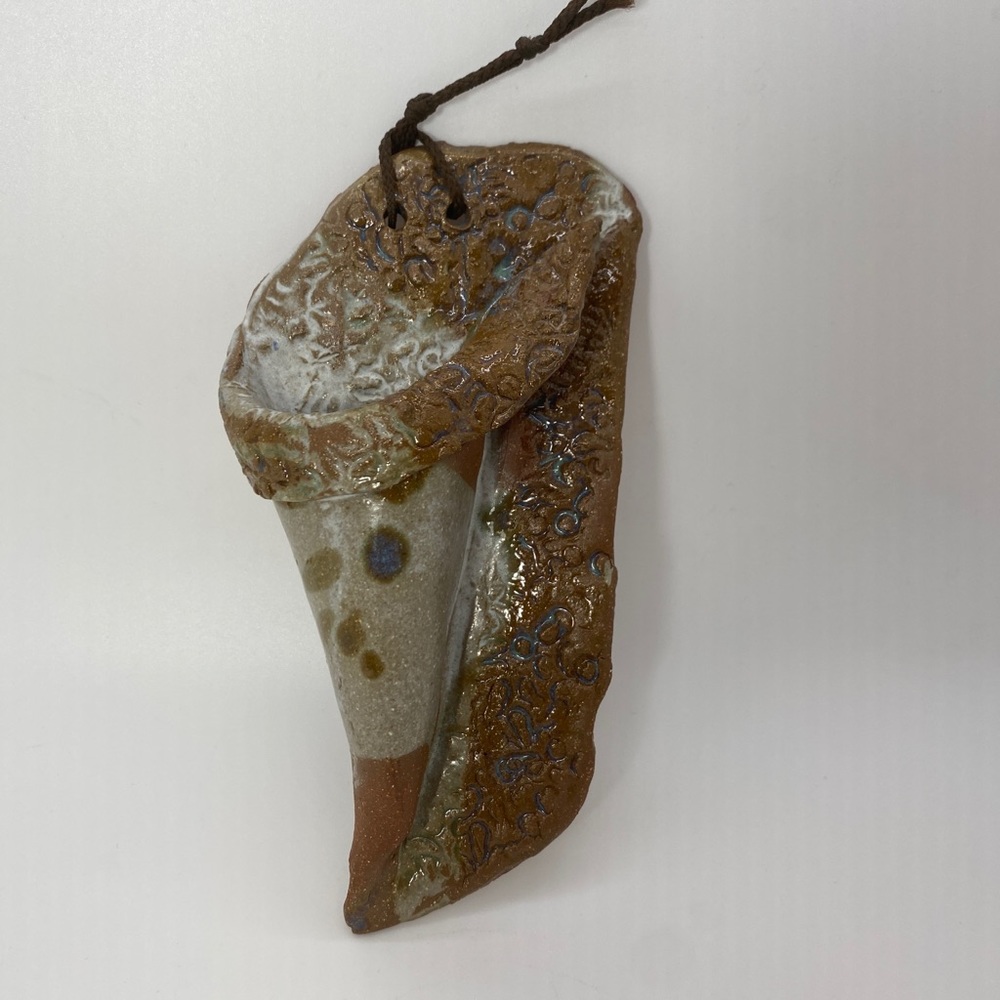 Faculty &‎ Artist: Judy Schultzc Wall Sconce Hand Build Ceramic, signed .#271